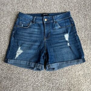 D. jeans Medium Wash Lightly Distressed Denim Shorts, Size 4